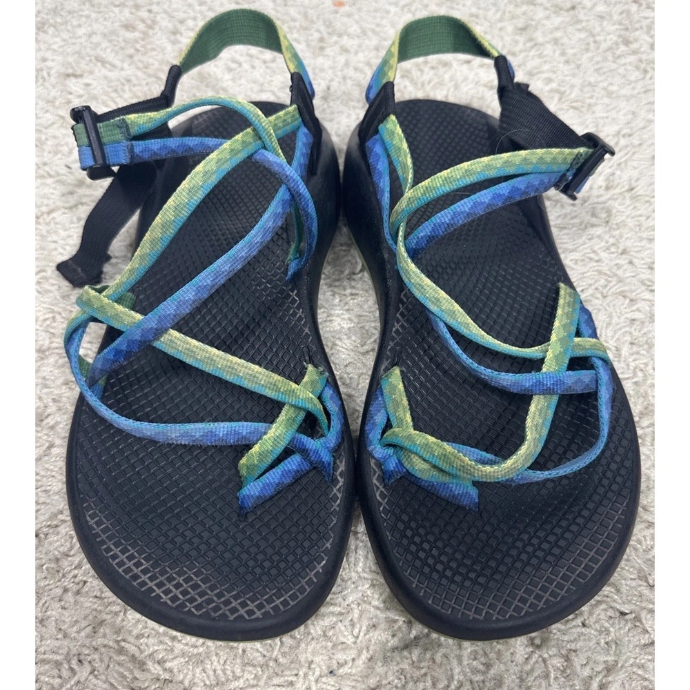 Chaco Z Cloud X2 Blue Green Strappy Sandals Waterproof Sport Hiking Shoe Sz 11